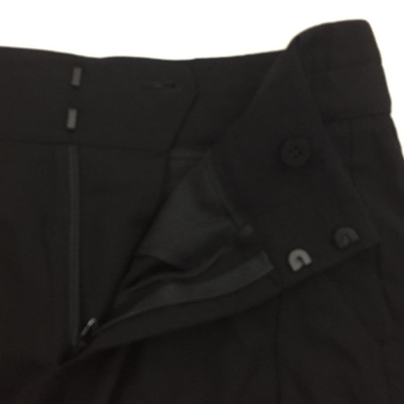 HELMUT LANG Black Button Waistband High Rise Cuffed Hem Shorts - Picture 4 of 10